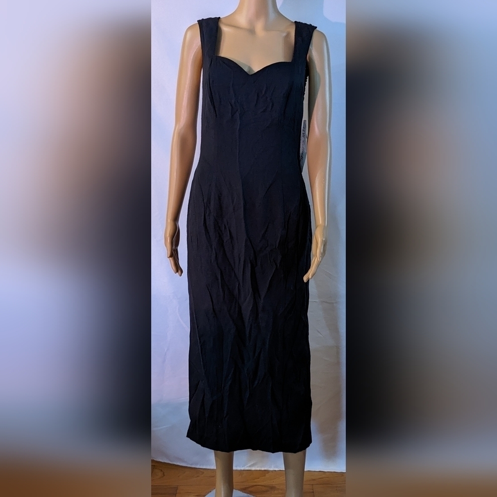 New HW Collections made in USA sleeveless black dress size 8, TG